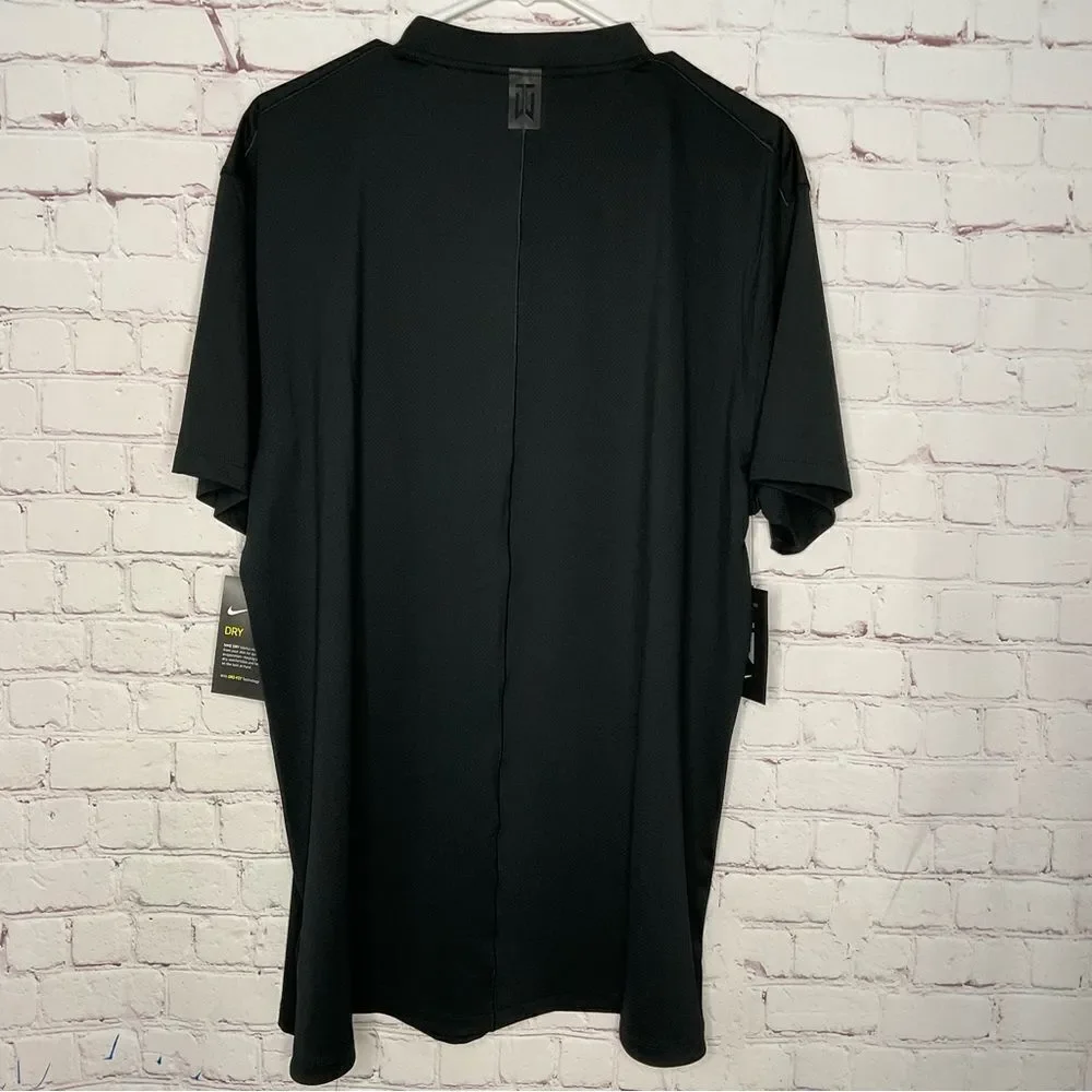 $85 NEW Nike Dri-Fit The Mike Zimmer Mock Neck Golf Polo Shirt‎ Black Size L